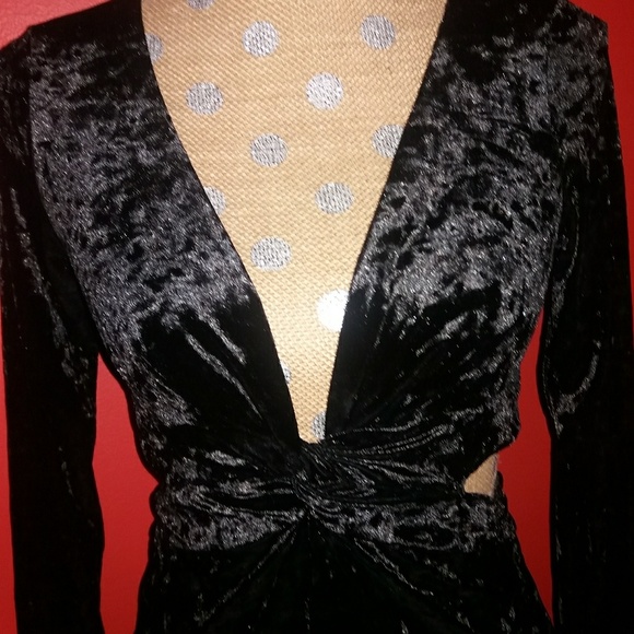 NWT Revolve Blue Life Black Velvet BB Dress - Picture 6 of 8